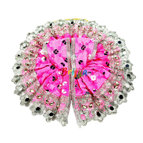 Pink chicken embroidery bal gopal vastra