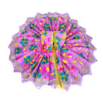 Purple net resham embroidery Laddoo gopal dress