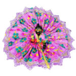 Purple net resham embroidery Laddoo gopal dress