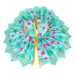 Skyblue net resham embroidery Laddoo gopal dress