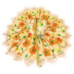 Peach net resham embroidery Laddoo gopal dress