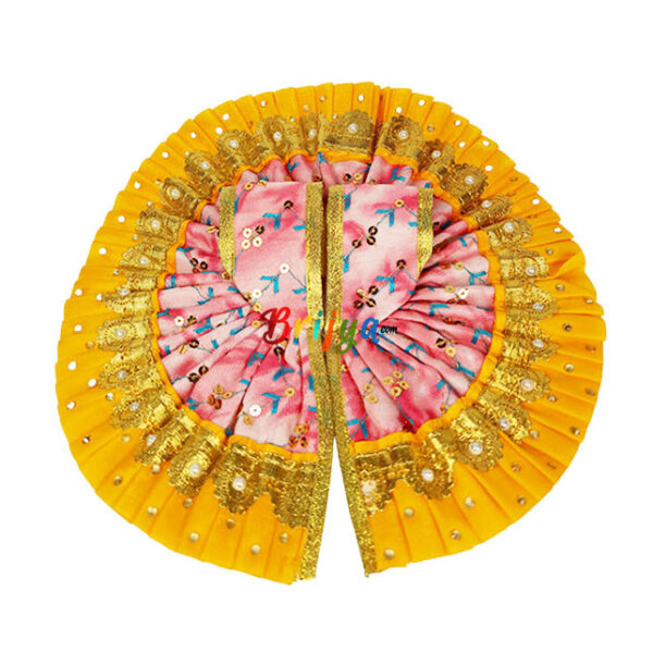 Pink yellow embroidery Gopal ji dress