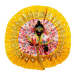 Pink yellow embroidery Gopal ji dress