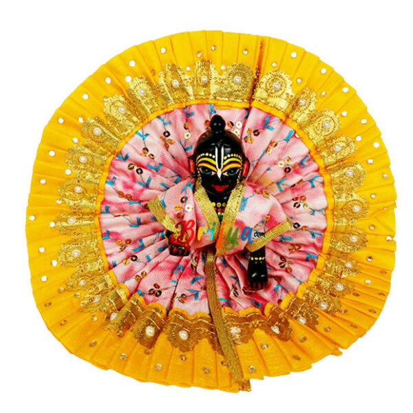 Pink yellow embroidery Gopal ji dress