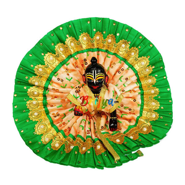 Peach green embroidery Gopal ji dress