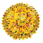 Yellow heavy Sitara resham embroidery