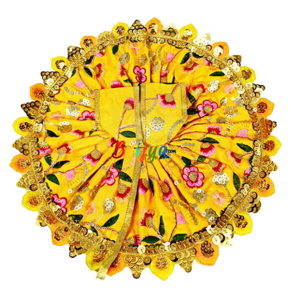 Yellow heavy Sitara resham embroidery