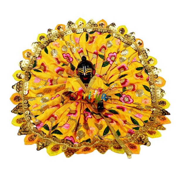 Yellow heavy Sitara resham embroidery