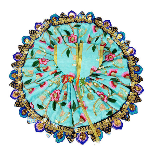 Skyblue heavy Sitara resham embroidery