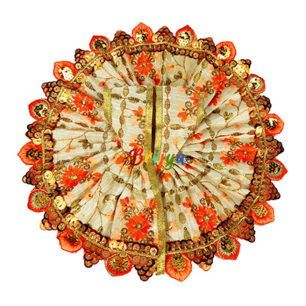 Orange Heavy sitara lace ladddu gopal poshak