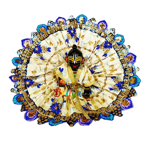 Blue Heavy sitara lace ladddu gopal poshak