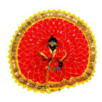 Red reshum thread embroidery gopal dress