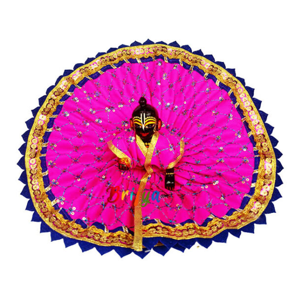 Blue thread embroidery Magenta gopal dress