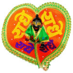Green Radhe resham embroidery Bal gopal vastra