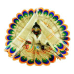 Orange Glitter Fabric Resham Work Disigner Dress For Gopal Ji