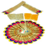 Yellow Glitter Fabric Resham Work Disigner Dress For Gopal Ji