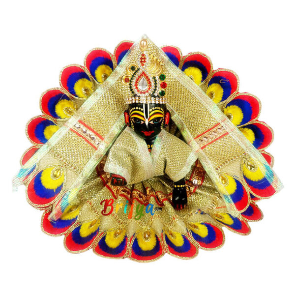 Red Glitter Fabric Resham Work Disigner Dress For Gopal Ji