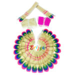 Magenta Glitter Fabric Resham Work Disigner Dress For Gopal Ji