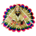 Magenta Glitter Fabric Resham Work Disigner Dress For Gopal Ji