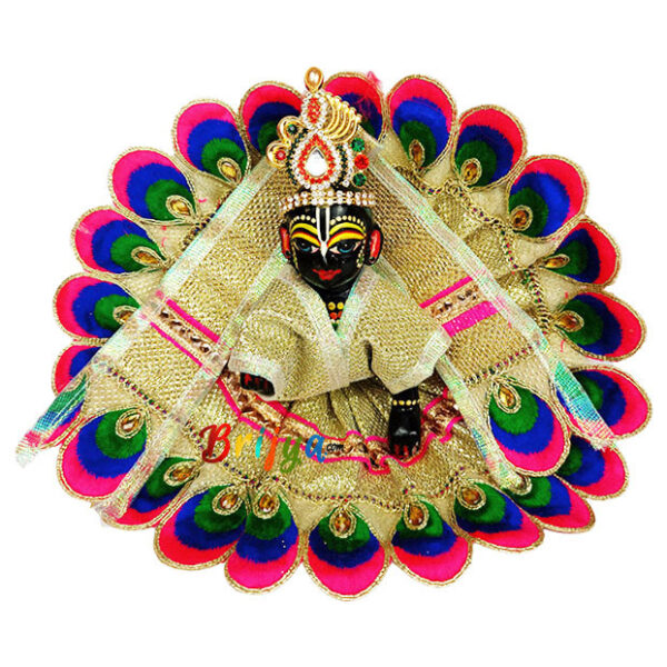 Magenta Glitter Fabric Resham Work Disigner Dress For Gopal Ji