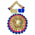 Blue Glitter Fabric Resham Work Disigner Dress For Gopal Ji