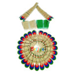 Green Glitter Fabric Resham Work Disigner Dress For Gopal Ji