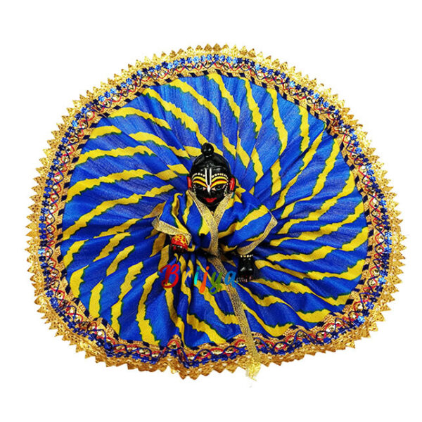 Blue cotton Lehariya Poshak For Gopala