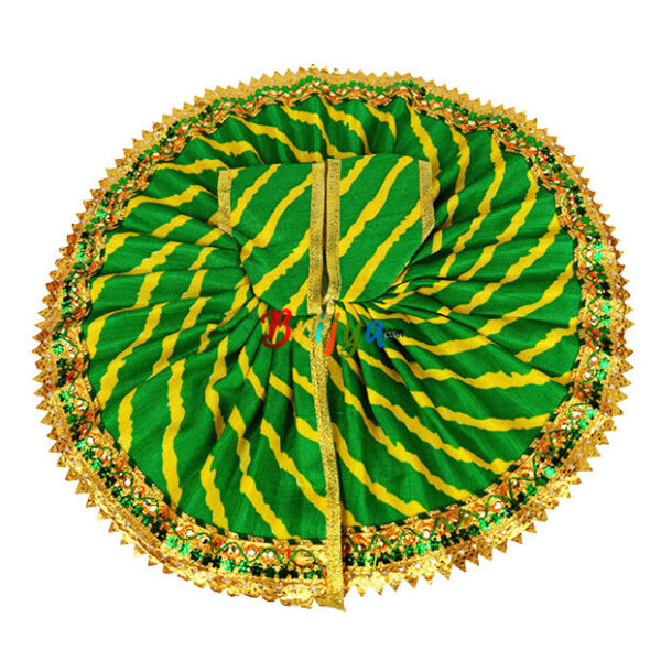 Green cotton Lehariya Poshak For Gopala