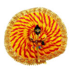 Yellow cotton Lehariya Poshak For Gopala