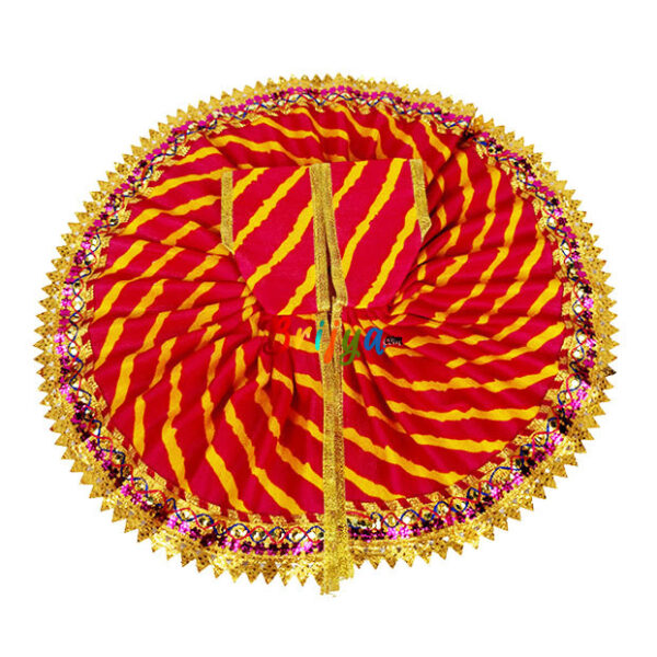 Magenta cotton Lehariya Poshak For Gopala