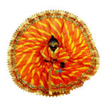 Orange cotton Lehariya Poshak For Gopala