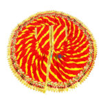 Red cotton Lehariya Poshak For Gopala