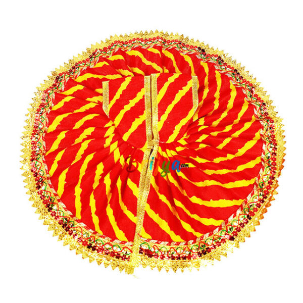 Red cotton Lehariya Poshak For Gopala