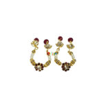 A pair of designer Mehroon pearl bangle for God