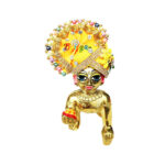 Heavy Multi Pearl Work Yellow Pagdi For Gopal Ji