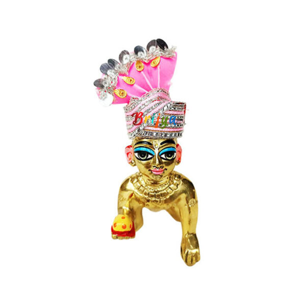 Magenta Sequence Work Pagdi For Bal Gopal Ji