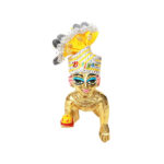 Yellow Sequence Work Pagdi For Bal Gopal Ji