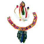 Multi Lace Gujrati White Poshak For Bal Gopal Ji