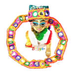 Multi Lace Gujrati White Poshak For Bal Gopal Ji