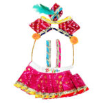 Beautiful Magenta Gujrati Dress For Bal Gopal Ji