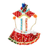 Beautiful Red Gujrati Dress For Gopal Ji