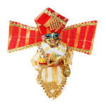 Beautiful Red Golden Sherwani For Laddoo Gopal Ji