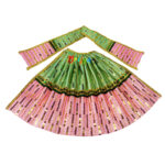 Green Pink Sequence Work Maa Durga Dress