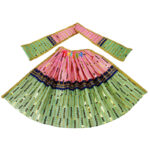 Pink Green Sequence Work Maa Durga Dress