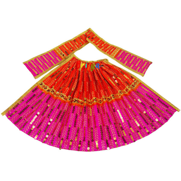 Orange Magenta Sequence Work Maa Durga Dress