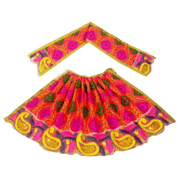 Heavy Resham embroidery Gajari Mata Rani Langha Patka