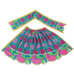 Heavy Resham embroidery SkyBlue Mata Rani Langha Patka