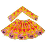 Heavy Resham embroidery Yellow Mata Rani Langha Patka