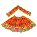 Heavy Resham embroidery Orange Mata Rani Langha Patka