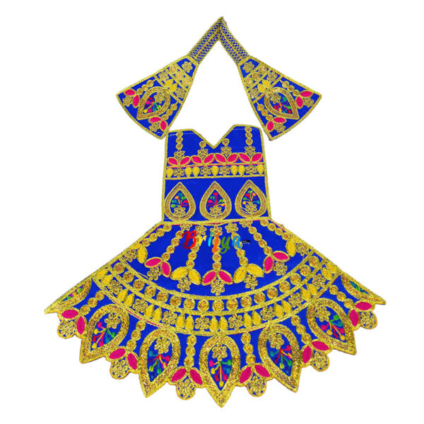 Navratri Special Blue Jama Poshak for Durga mata